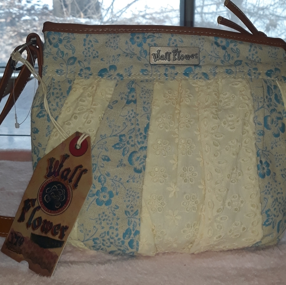 Wall Flower - Super Cute, Denim, Cross-body Bag.